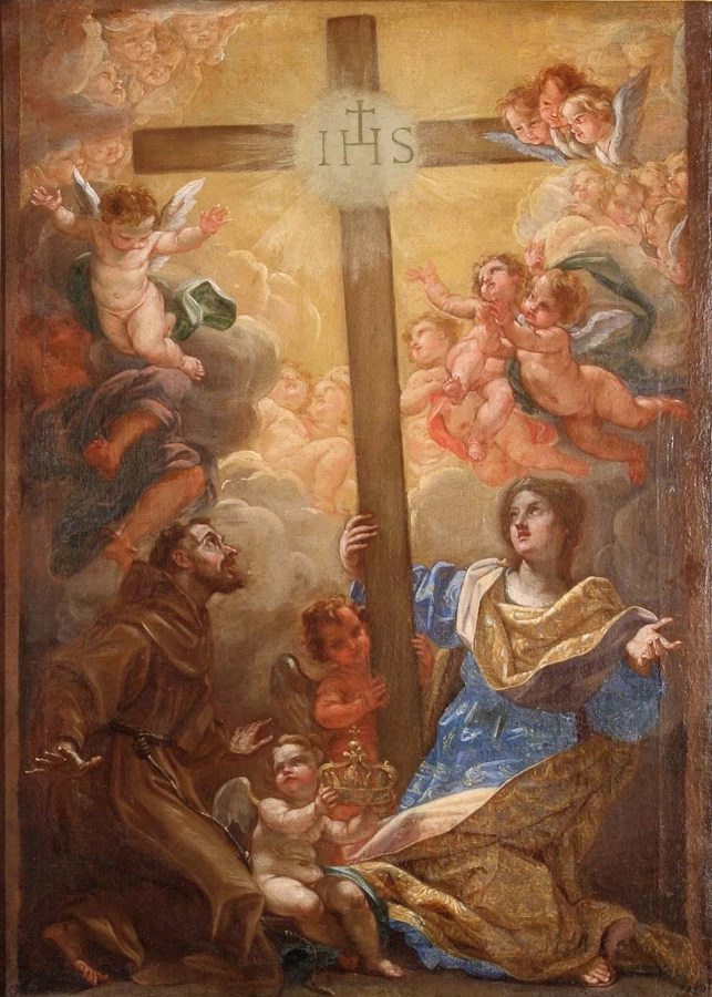 Sant'Elena e San Francesco in adorazione della Croce - Pinacoteca Comunale di Deruta